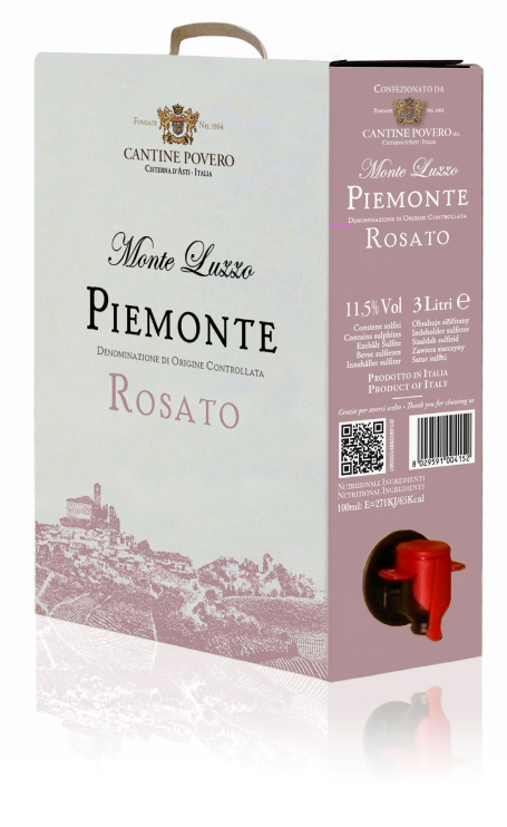 Monte Luzzo Piemonte DOC Rosato 2025 3 LT 11,5%
